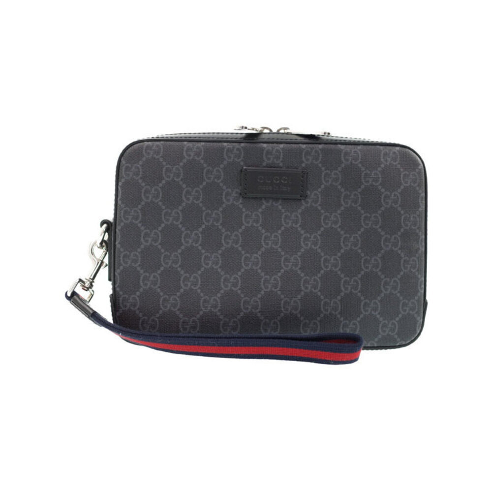 Gucci GG Clutch Web Shoulder Black Bag Supreme - Picture 2 of 9